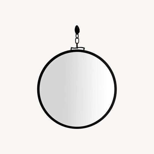  Pottery Barn Vista 36"Round Wall Mirror With Chain