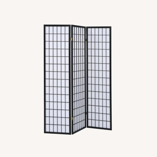 Other 3-Panel Screen In White Paper & Black Grid Design