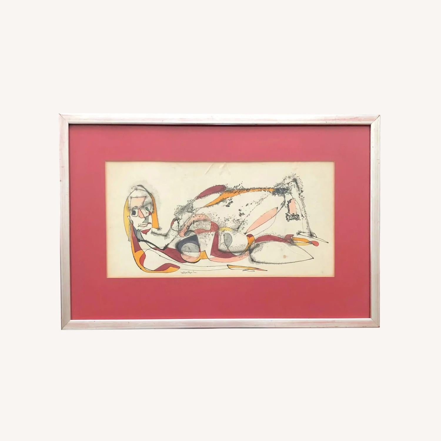 Other Vintage 1960s Abstract Nude By Malcolm Edgar Case