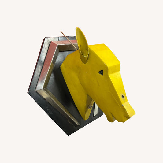  Antique Horse Head Bust In Metal From France