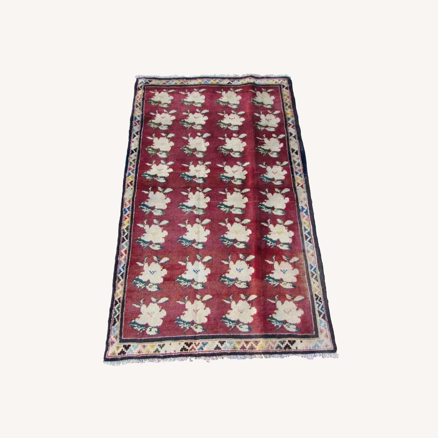  Handmade Vintage Persian Gabbeh Rug