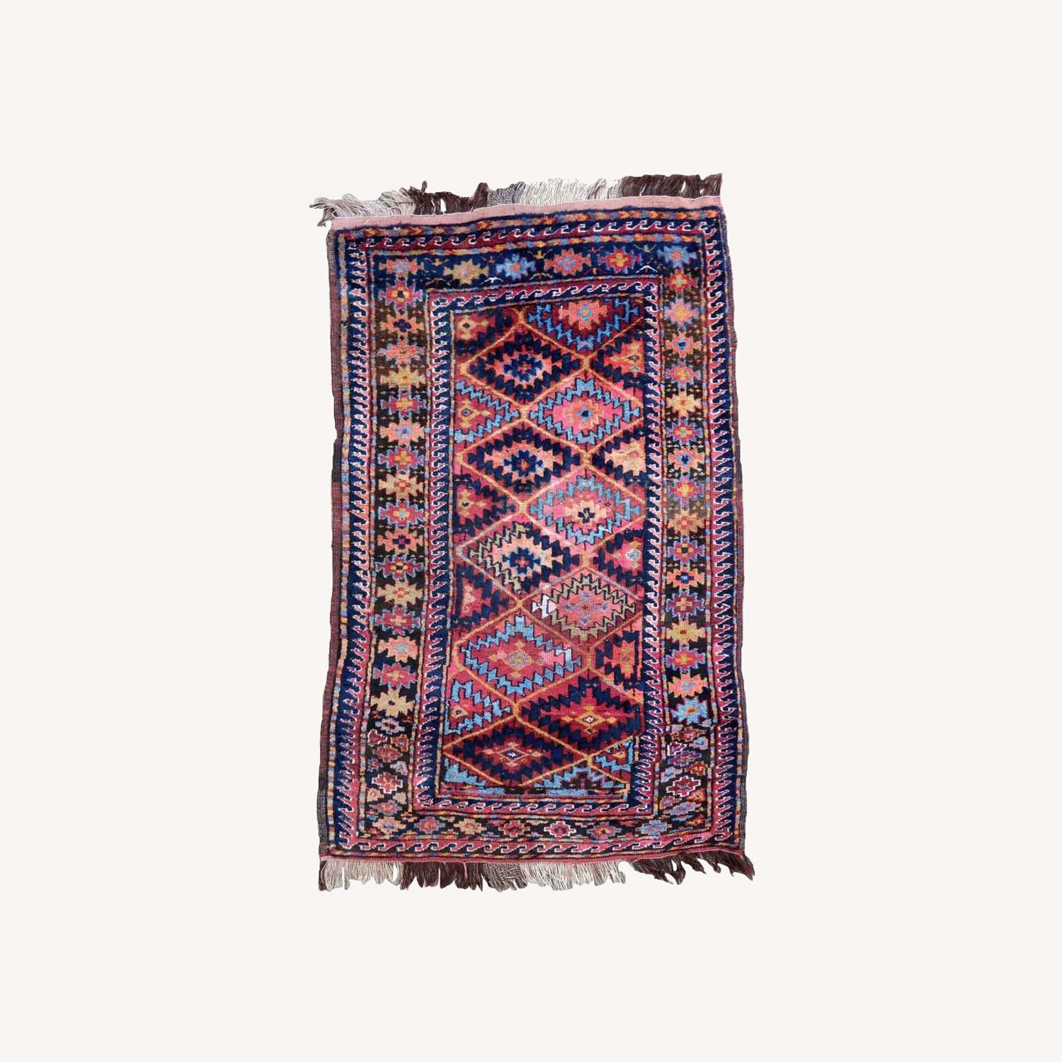  Handmade Antique Persian Kurdish Rug