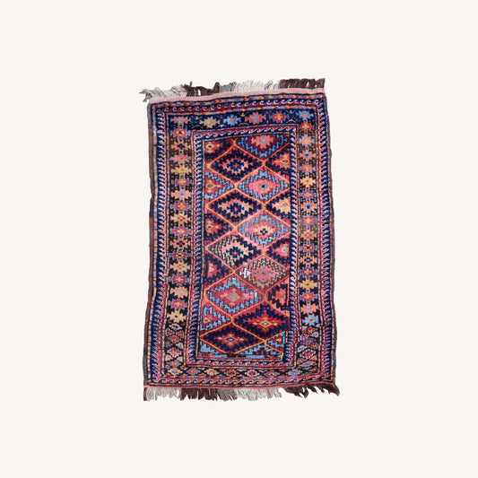  Handmade Antique Persian Kurdish Rug