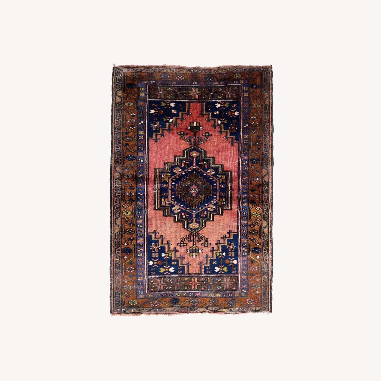  Handmade Vintage Afghan Baluch Rug