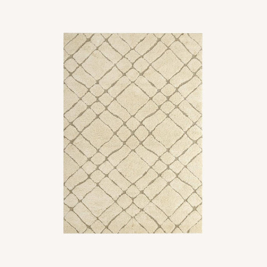 Other 5x8 Area Rug In Cream & Beige Abstract Geometric
