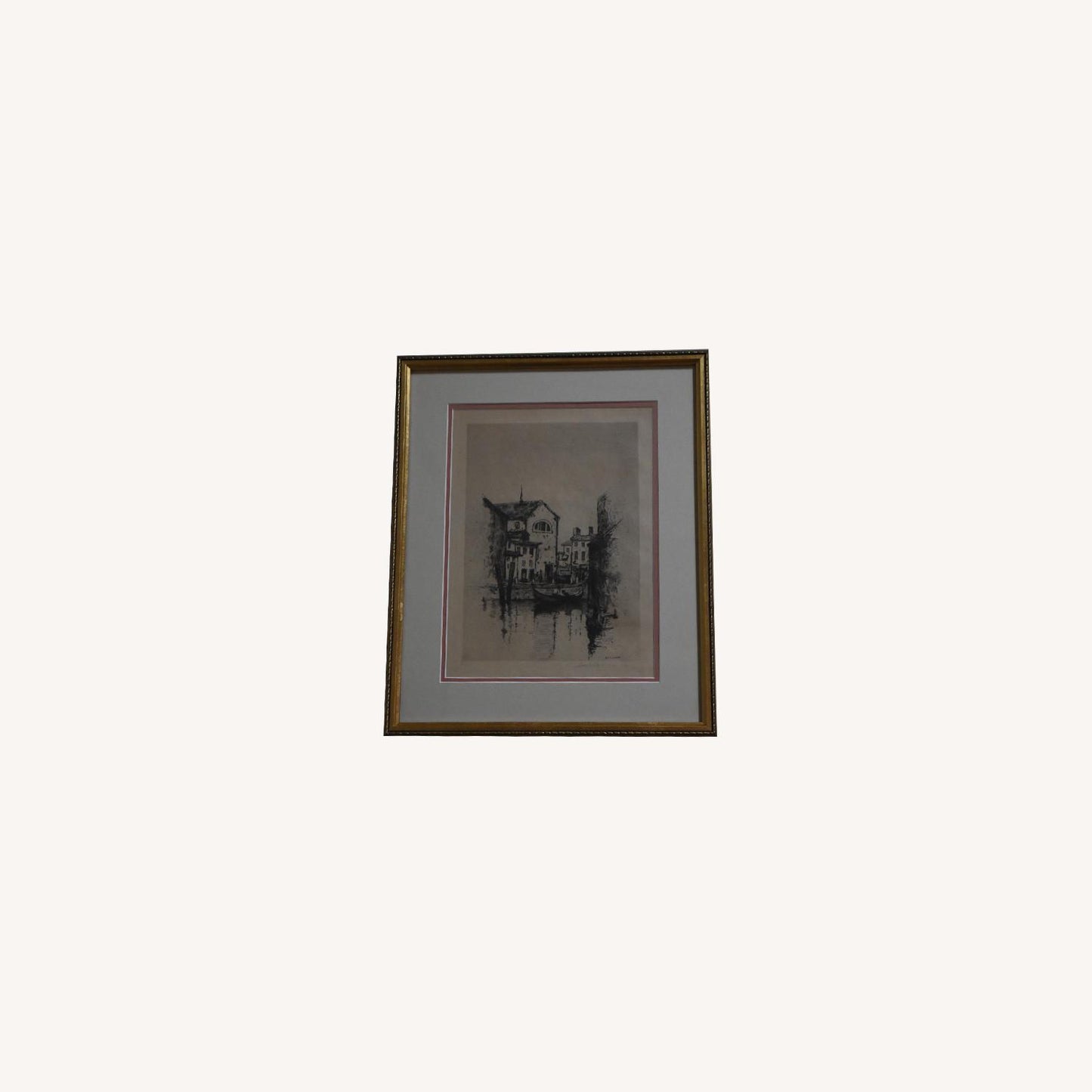Other James J. Calahan - Venice Canal Etching Signed
