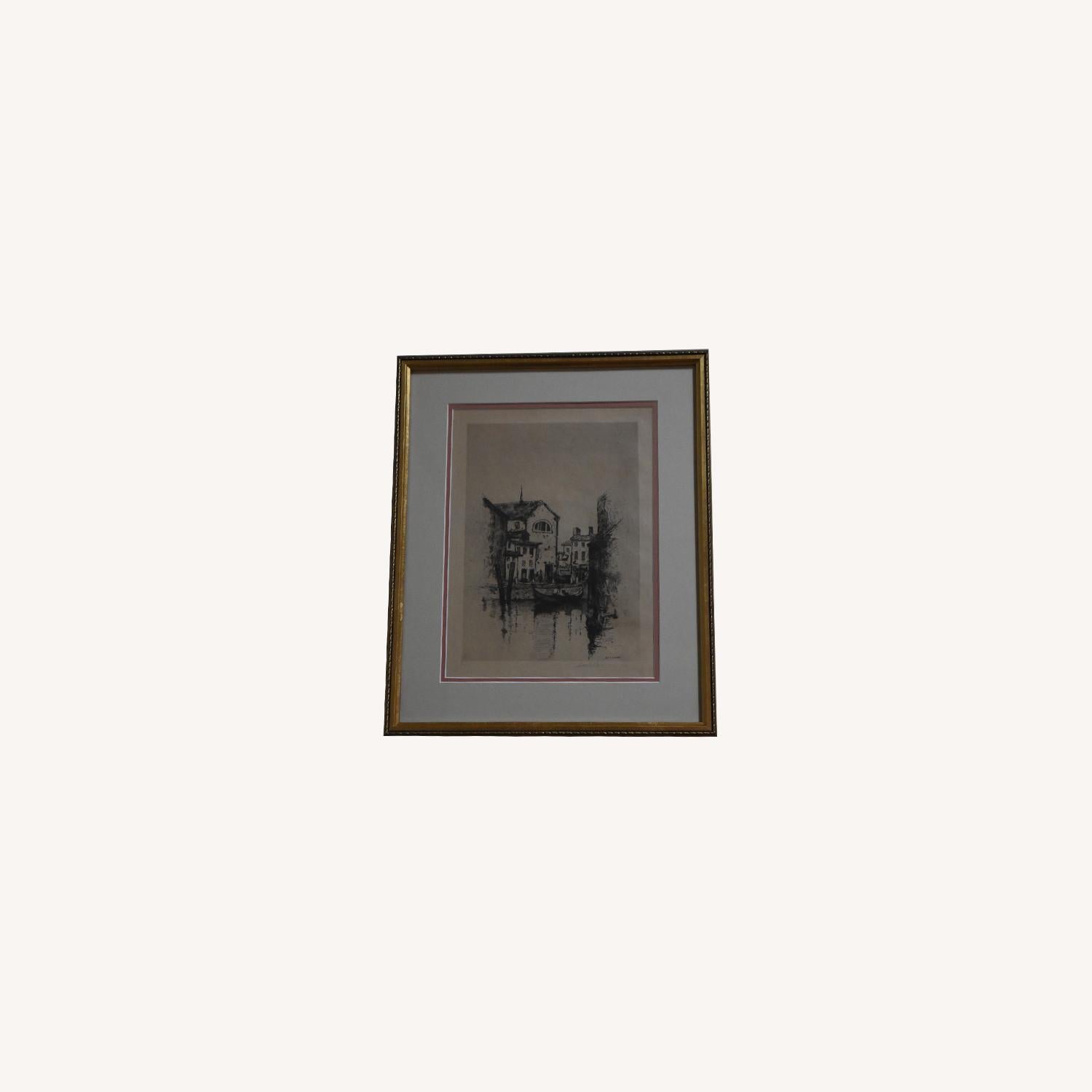 Other James J. Calahan - Venice Canal Etching Signed