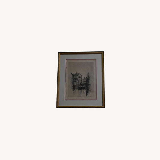 Other James J. Calahan - Venice Canal Etching Signed