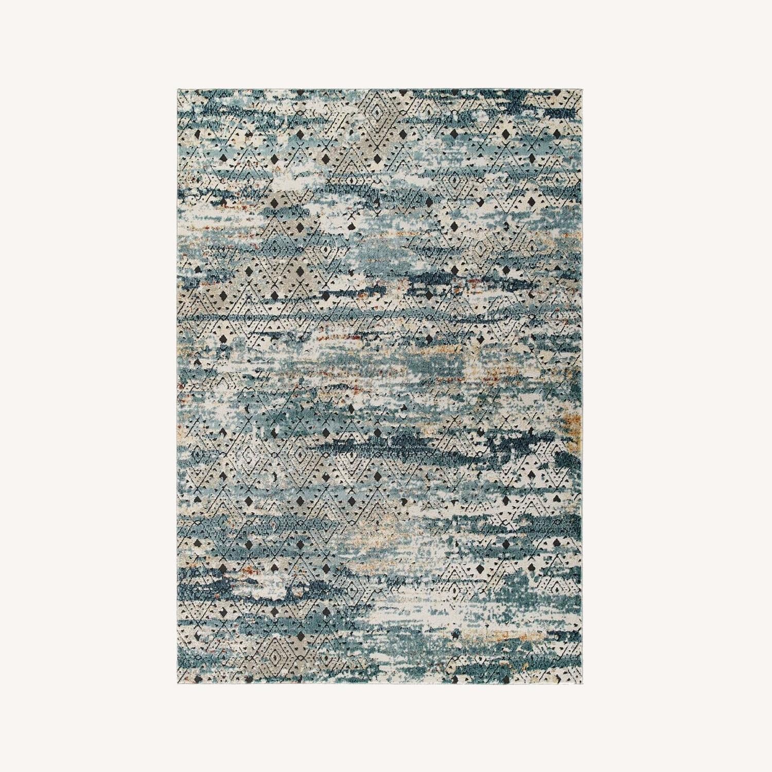 Other Area Rug In Multicolored Diamond Lattice Design