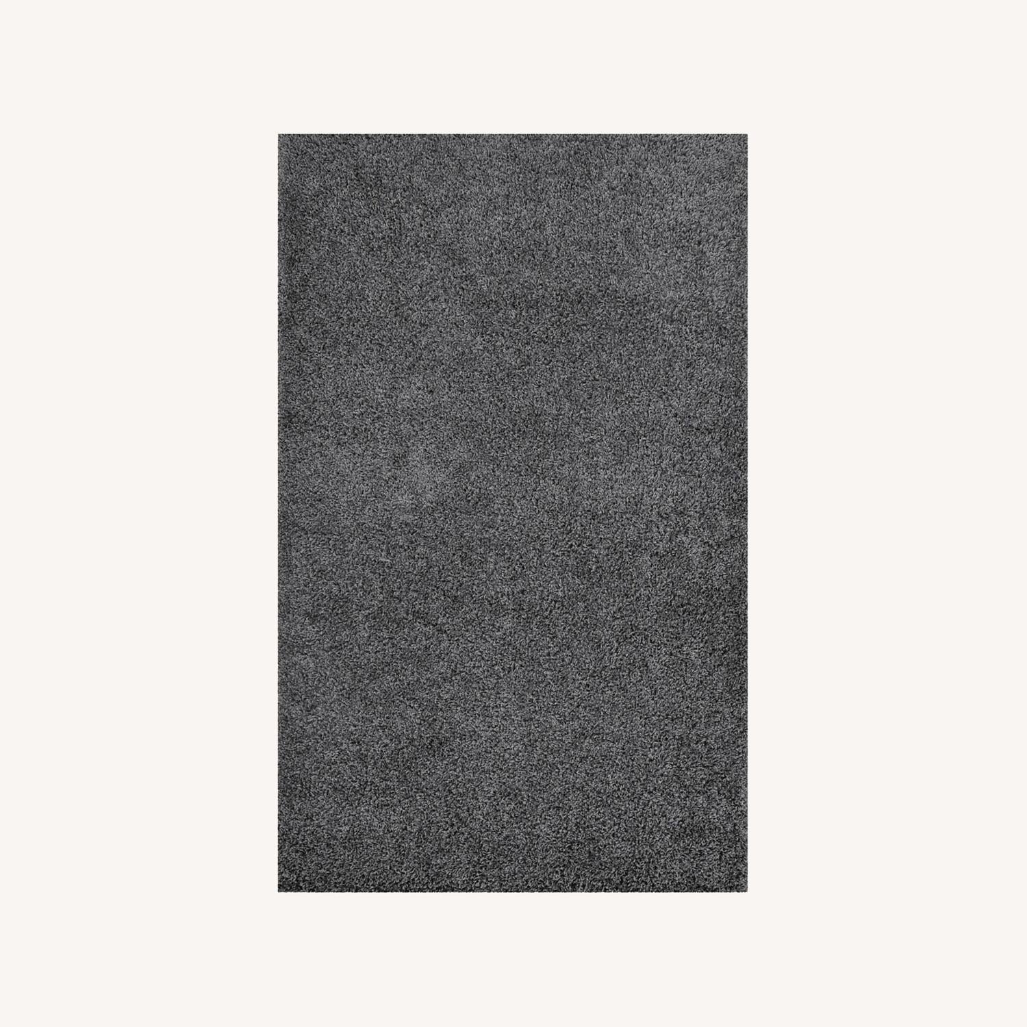 Other 5x8 Area Rug In Dark Gray Shag Weave