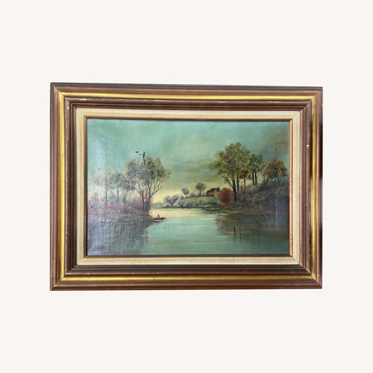 Antique 1912s Signed By Artist Oil Painting