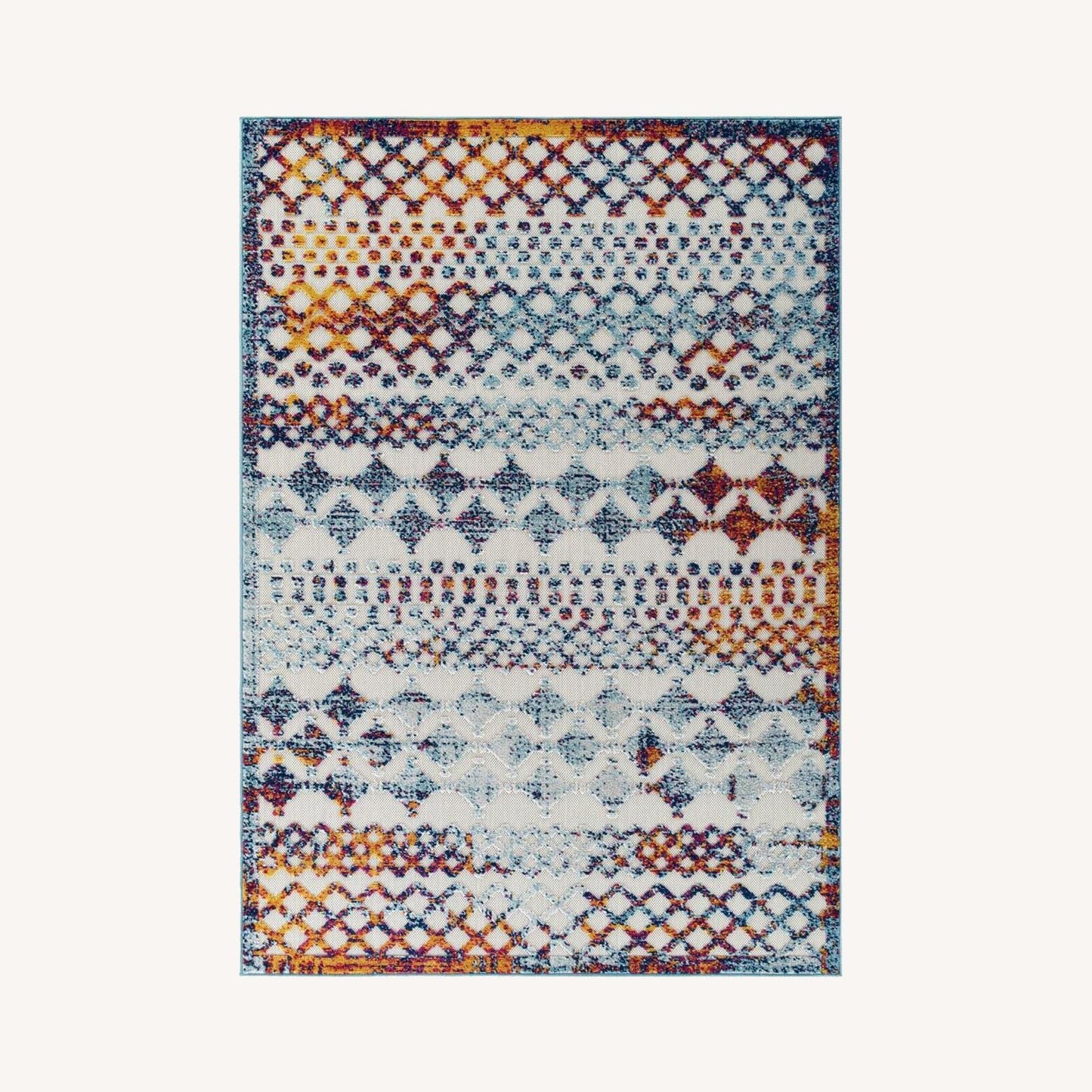 Other 8x10 Area Rug In Multicolored Diamond Trellis