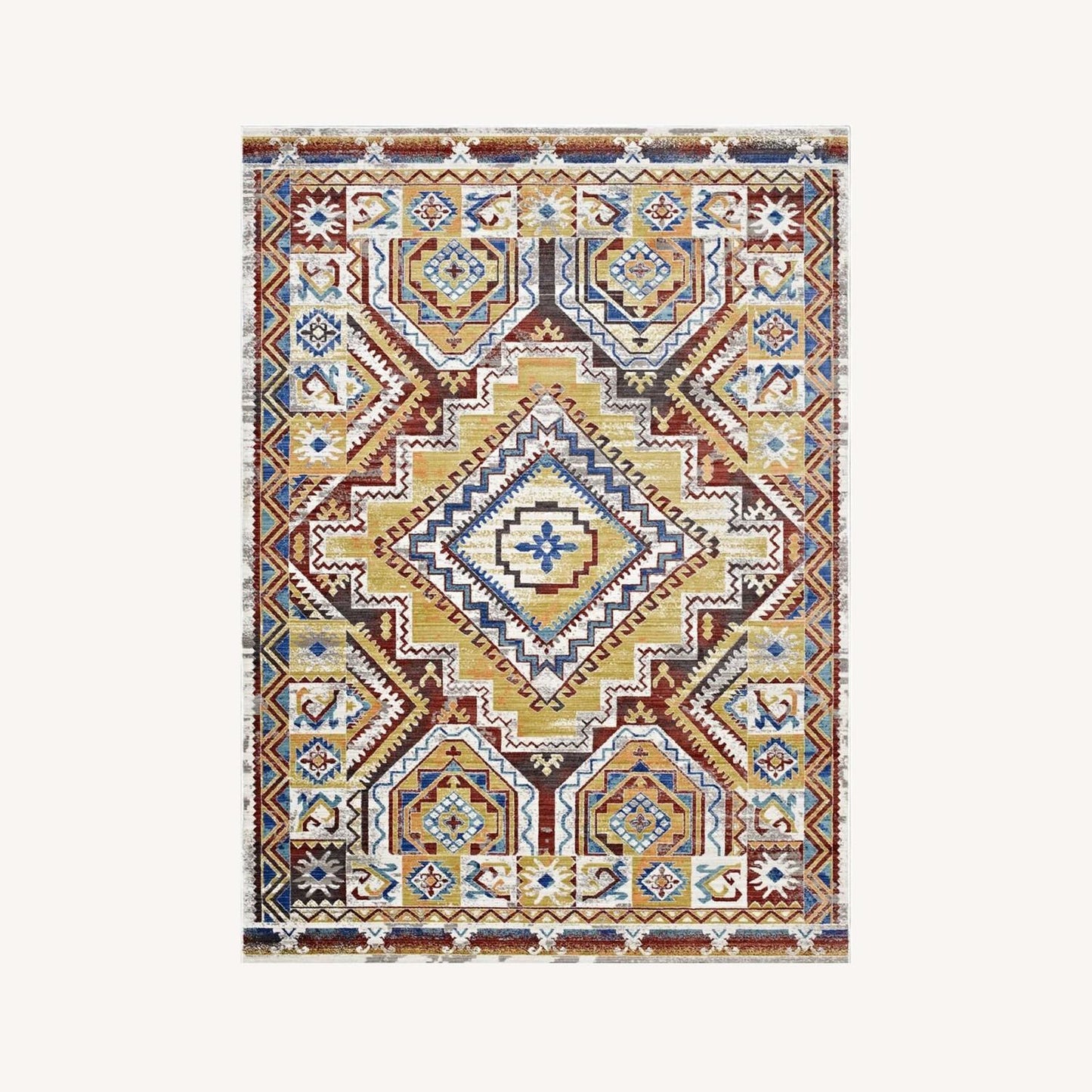 Other 4x6 Area Rug In Colorful Southwestern AztecPattern