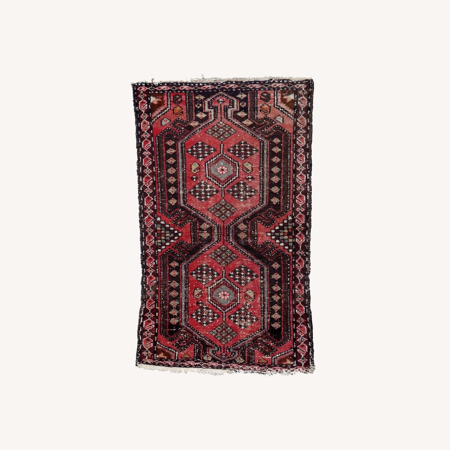  Handmade Vintage Persian Hamadan Rug