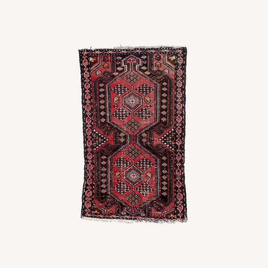  Handmade Vintage Persian Hamadan Rug